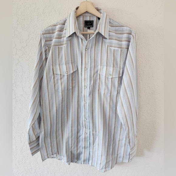 Roper New with tags Size Large Stripe Western Snap Button down